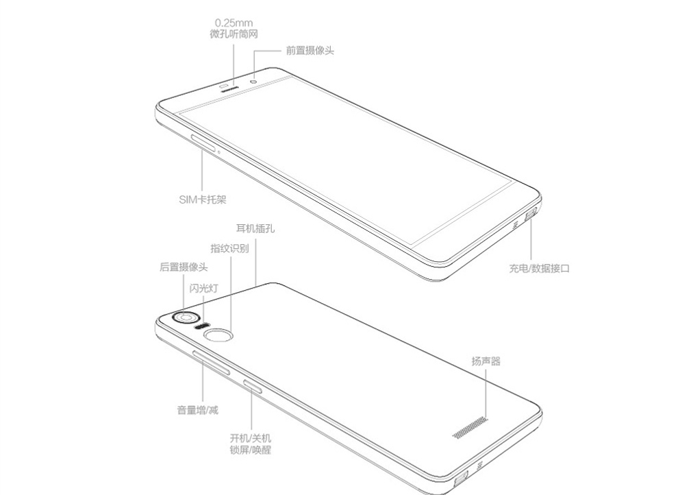 纽曼 纽扣 CM810 移动联通手机 双4G 双卡双待（16G ROM） 白色