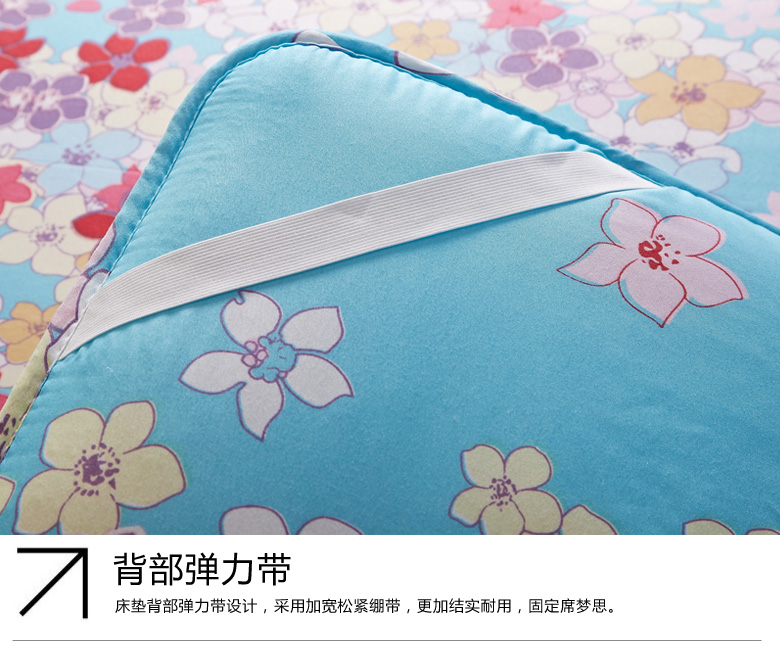 
                                        依蔓草家纺 床垫 时尚磨毛印花保健床垫 床褥子 舒适垫 曼妙时光 90*200cm                
