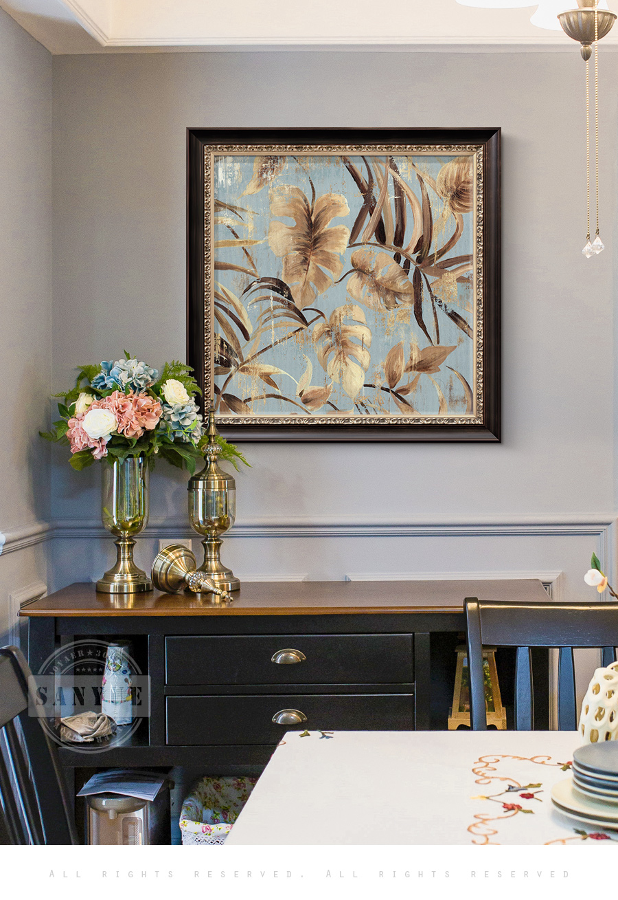 三千年 美式复古客厅装饰画简美轻奢沙发背景墙壁画玄关过道走廊挂画