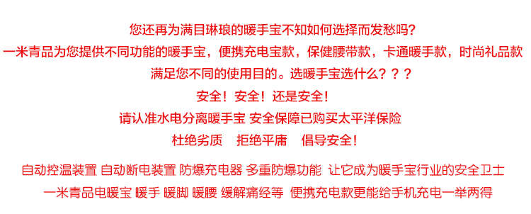 
                                        一米青品 马卡龙USB暖手宝充电可爱迷你幸运石暖怀宝电暖宝电热宝暖脚暖水袋暖宝宝热水袋防爆 暖心鸟-粉色                