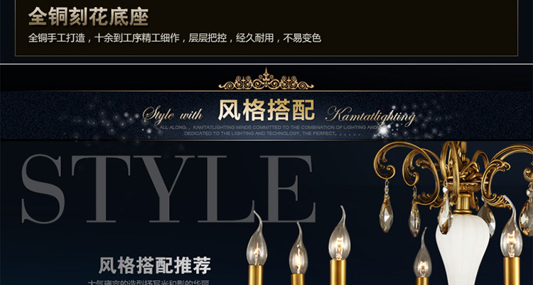 金达 欧式吊灯客厅灯具全铜灯餐厅灯卧室水晶灯云石灯饰TB1001系列 双头壁灯