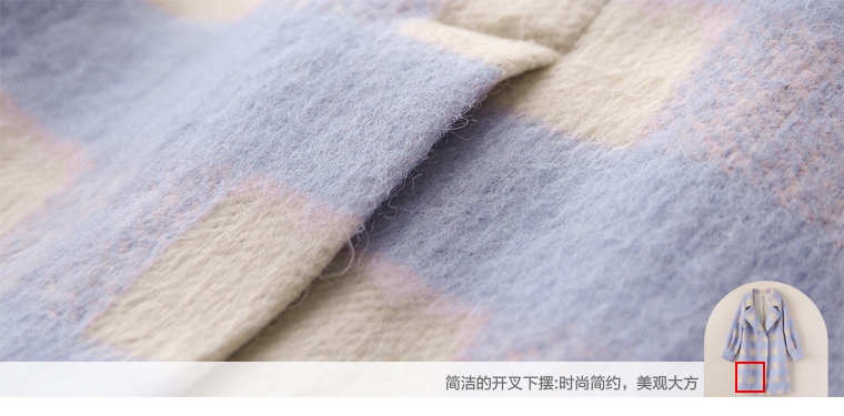 布伊莲 2015秋冬新款 韩版时尚显瘦百搭中长款长袖羊毛呢大衣外套女 粉色 M