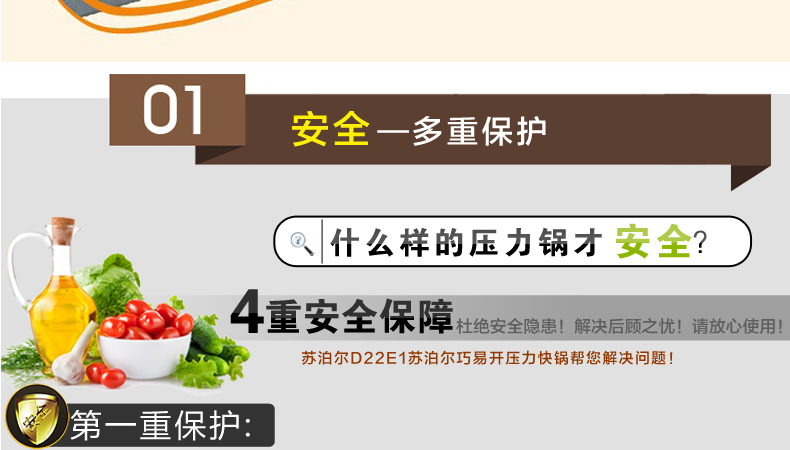 
                                                            苏泊尔（SUPOR） 7.6L高压锅燃气压力锅不锈钢大容量高压锅 电磁炉明火通用D22E                