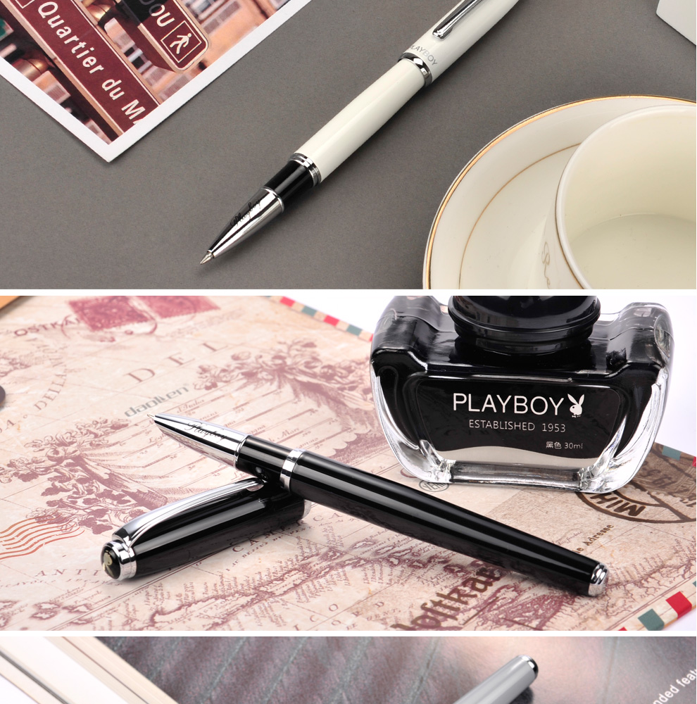 playboy花花公子赋予钢笔签字笔美工笔墨水礼盒装男女商务送礼学生