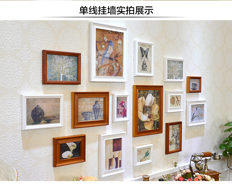 
                                        古笛 实木相框宽欧式证书框 5.6.7寸8.10.12寸a4宜家摆台创意相架画框 白色 10寸挂墙 横竖可摆                