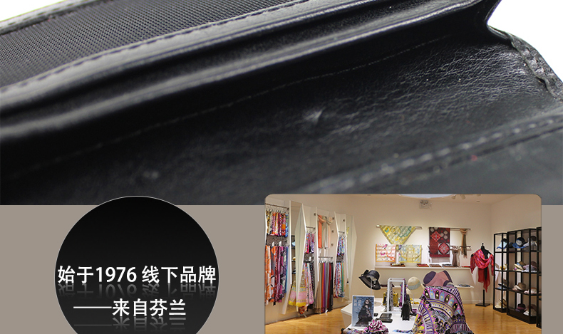 
                                        MARJA KURKI玛丽亚古琦优质软牛皮单线布纹男女通用款式名片夹7P391799                