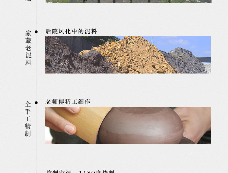 
                                        宏中（hongzhong） 宜兴紫砂 茶叶罐 大号 普洱茶缸 存茶罐 茶叶桶 醒茶茶缸 紫泥-鸟语花香                