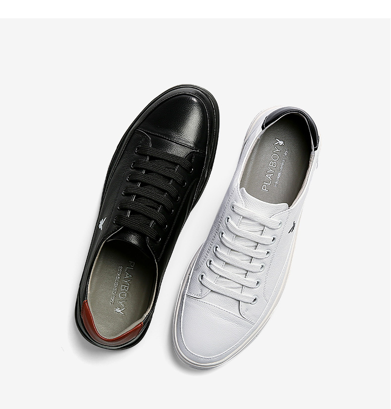 休闲头层牛皮鞋男真皮鞋子透气软面皮休闲鞋男 黑色 41标准皮鞋码_ 9