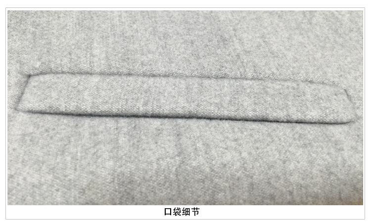 韩衣兜春秋装新款韩版大翻领小西装中长款针织袖拼接毛呢外套 Z1476 红色 XL