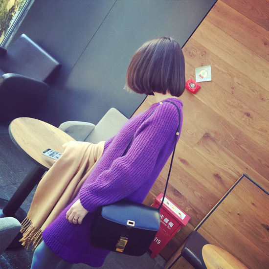 
                                        蔓莎蒂诺 针织衫女2017春秋新款韩版女装宽松包臀中长款针织衫女套头高领毛衣女外套6208 图片色 均码                