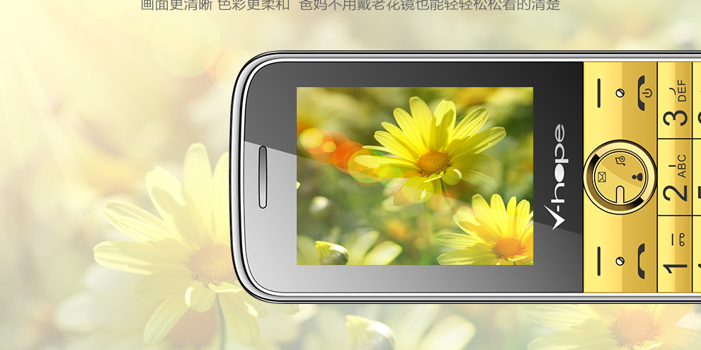 威铂 (v-hope) E105音乐版 老人手机 电信老人手机 粉色
