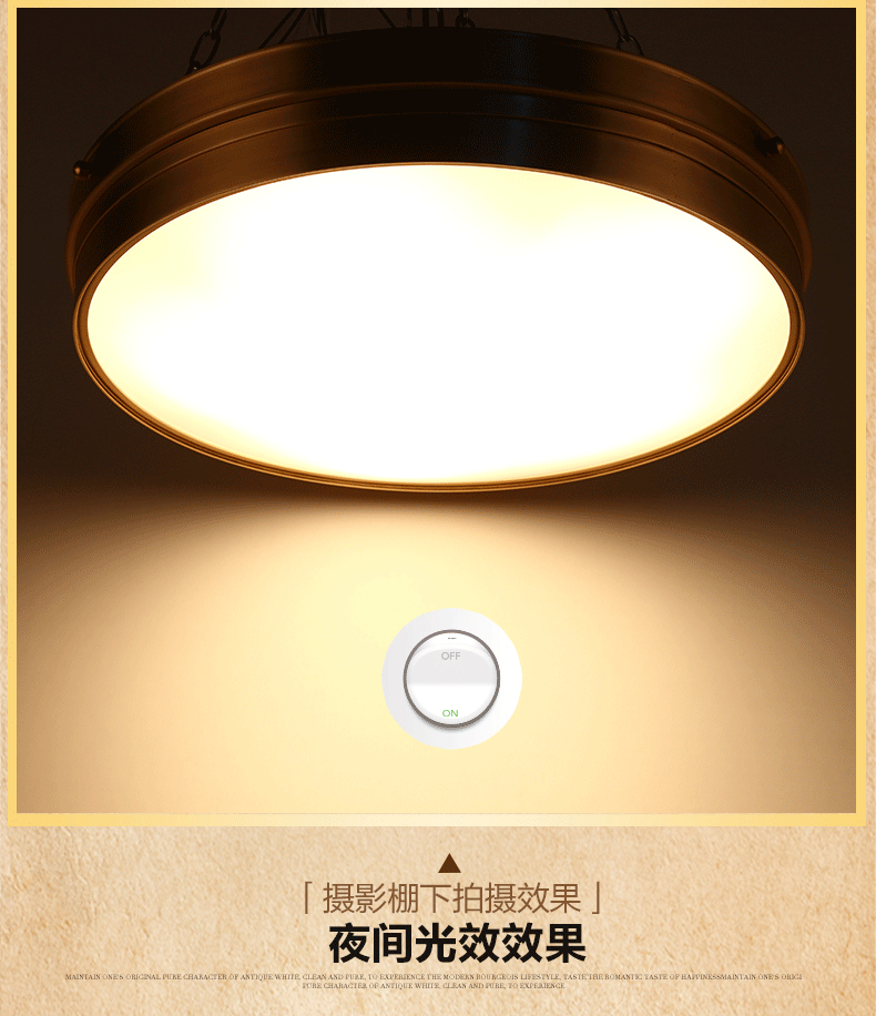 
                                        雄能 美式卧室吸顶灯欧式客厅卧室书房全铜灯现代简约超薄led圆形灯 D 直径30公分                