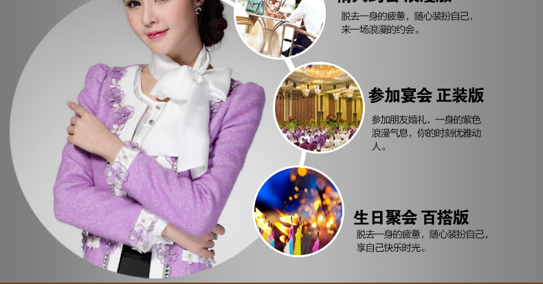 封面丽人 毛呢外套女中长款风衣女新款时尚气质修身大码毛呢大衣女毛衣呢子 图片色 XXXL