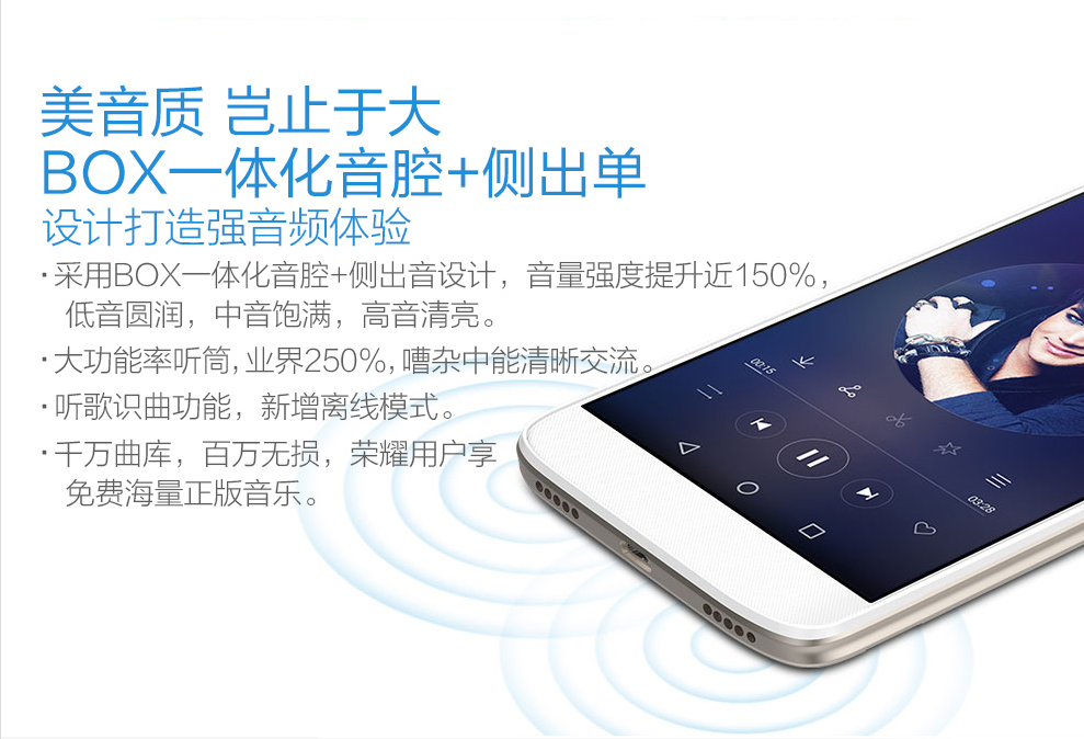 荣耀4A 双卡双待 4G手机 白色 移动4G标配版