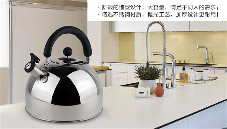 
                                        【京东超市】维艾 复底电磁炉不锈钢烧水壶鸣笛煤气燃气通用4L WA-4L-FSH                