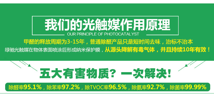 
                                        
                                                            绿驰 纳米光触媒甲醛清除剂 家用新房装修去除甲醛喷剂 新车家具除异味防霉喷剂非活性炭 280ml                