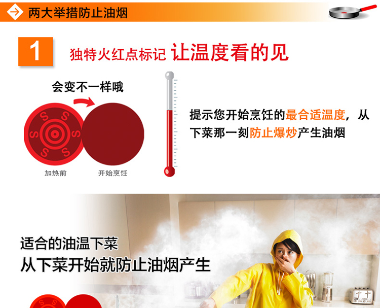 
                                        苏泊尔（SUPOR）火红点深型不粘煎锅 26cm无烟炒锅PJ26R4 燃气电磁炉通用                