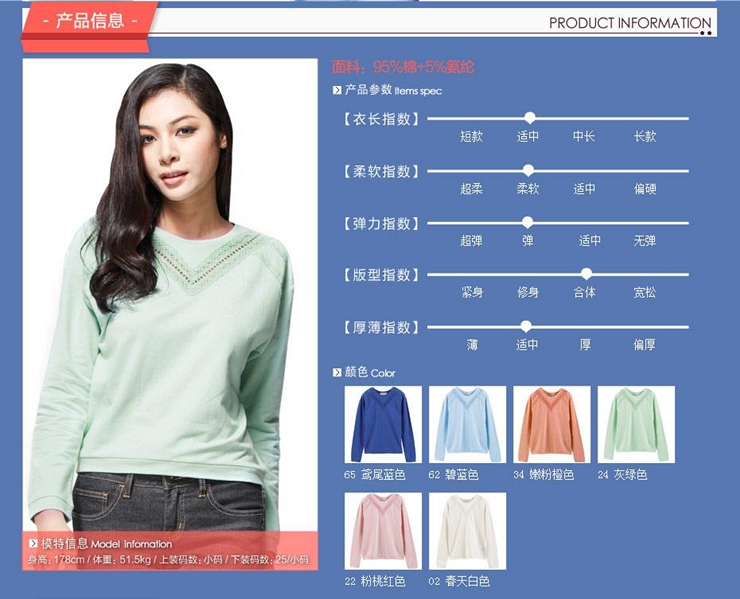 佐丹奴 女装外套 优雅蕾丝拼接时装 百搭马卡龙套头卫衣01324035 24灰绿色 大码(165/92A)