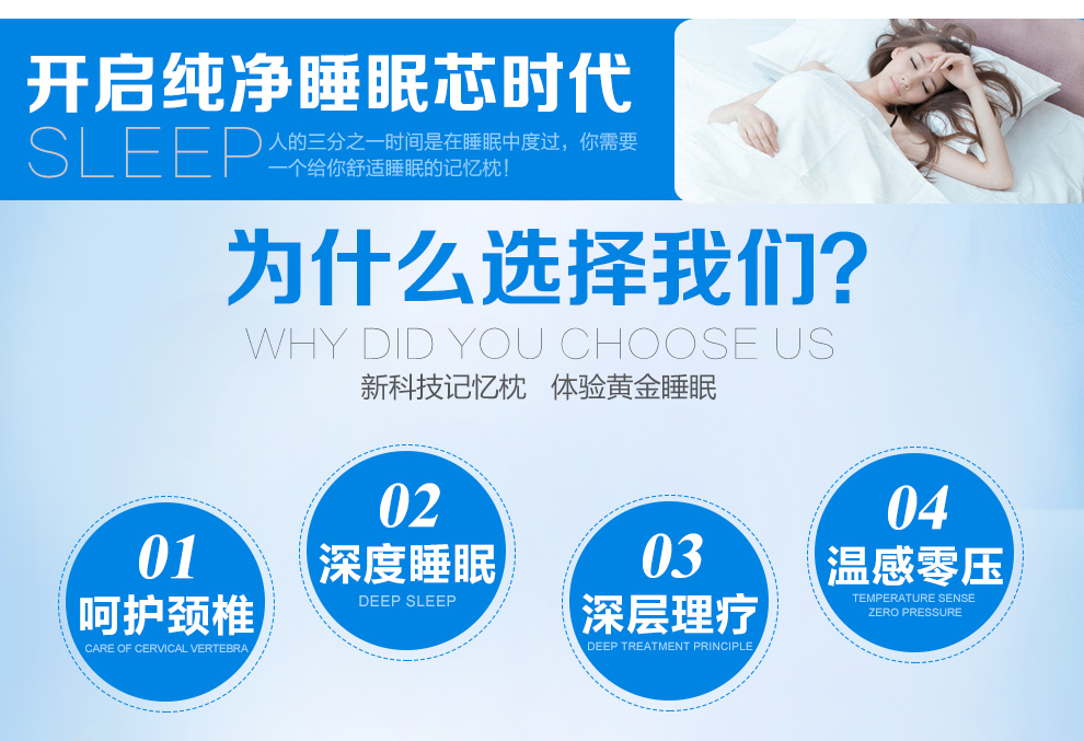 梦忆枕头波形慢回弹记忆枕护颈枕芯 经典护颈枕-紫色 多功能