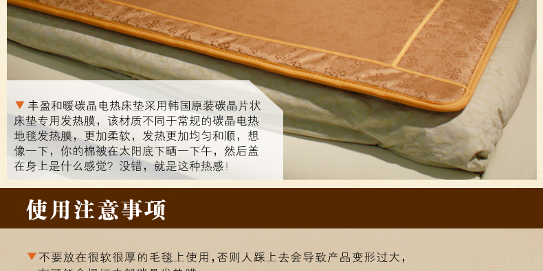 
                                        丰盈和暖碳晶电热坐垫 韩国远红外加热座垫 办公椅垫速热取暖垫 可调温节能加热垫45*45 棕色                