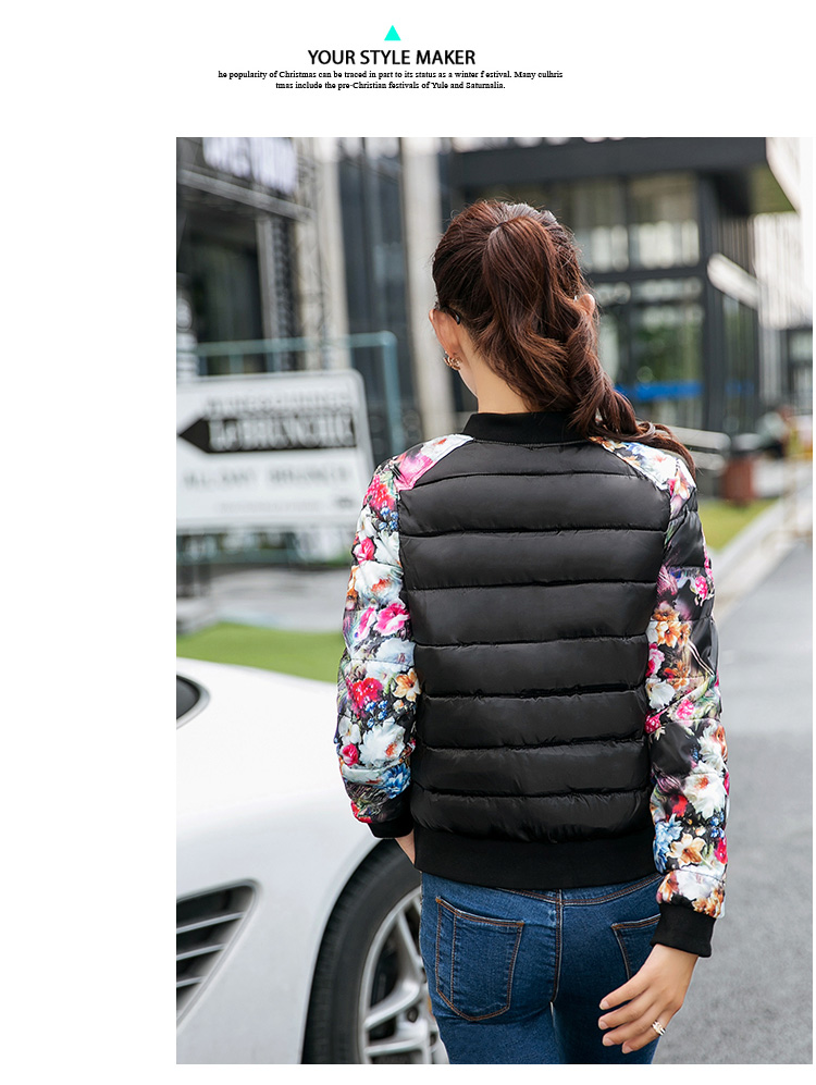 巧菲猫薄外套2016秋冬新款修身加绒加厚棒球服短外套女QMF410 桔红 L