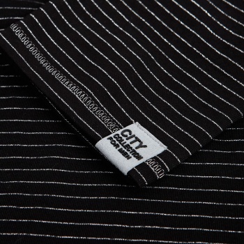 mecity针织长袖t恤男款银丝面料印花长袖t恤511002吊牌