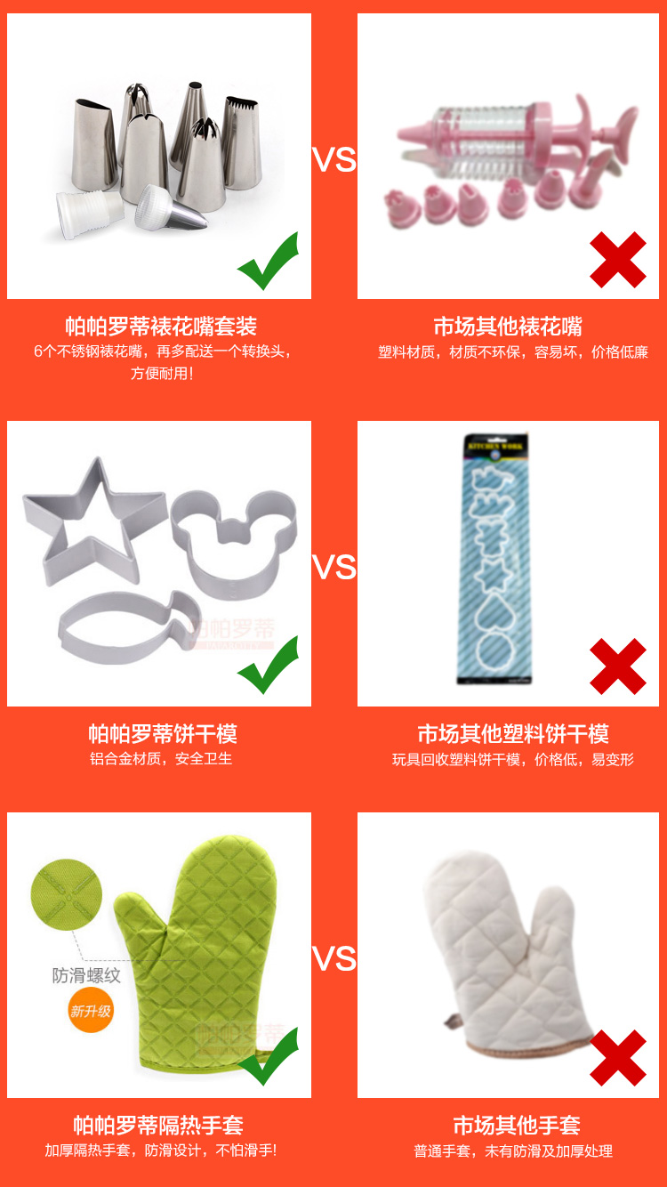 
                                                                                帕帕罗蒂（PAPAROTTY） 烘焙工具套装蛋糕模具披萨盘饼干模具烘培烤箱模具 93件套整套                