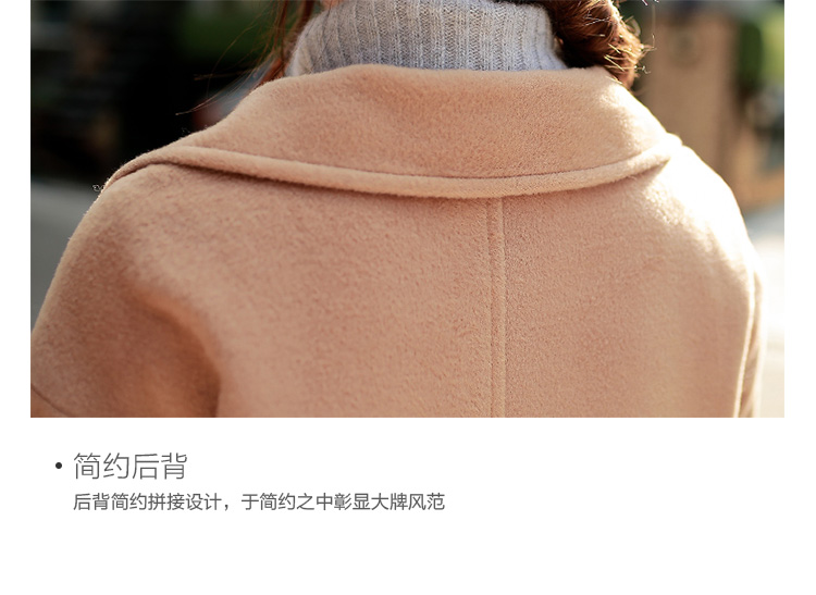 莎木之城 2015秋冬新款韩版宽松显瘦A版斗篷毛呢外套女中长款毛呢大衣大码女装 S8188 驼色 M
