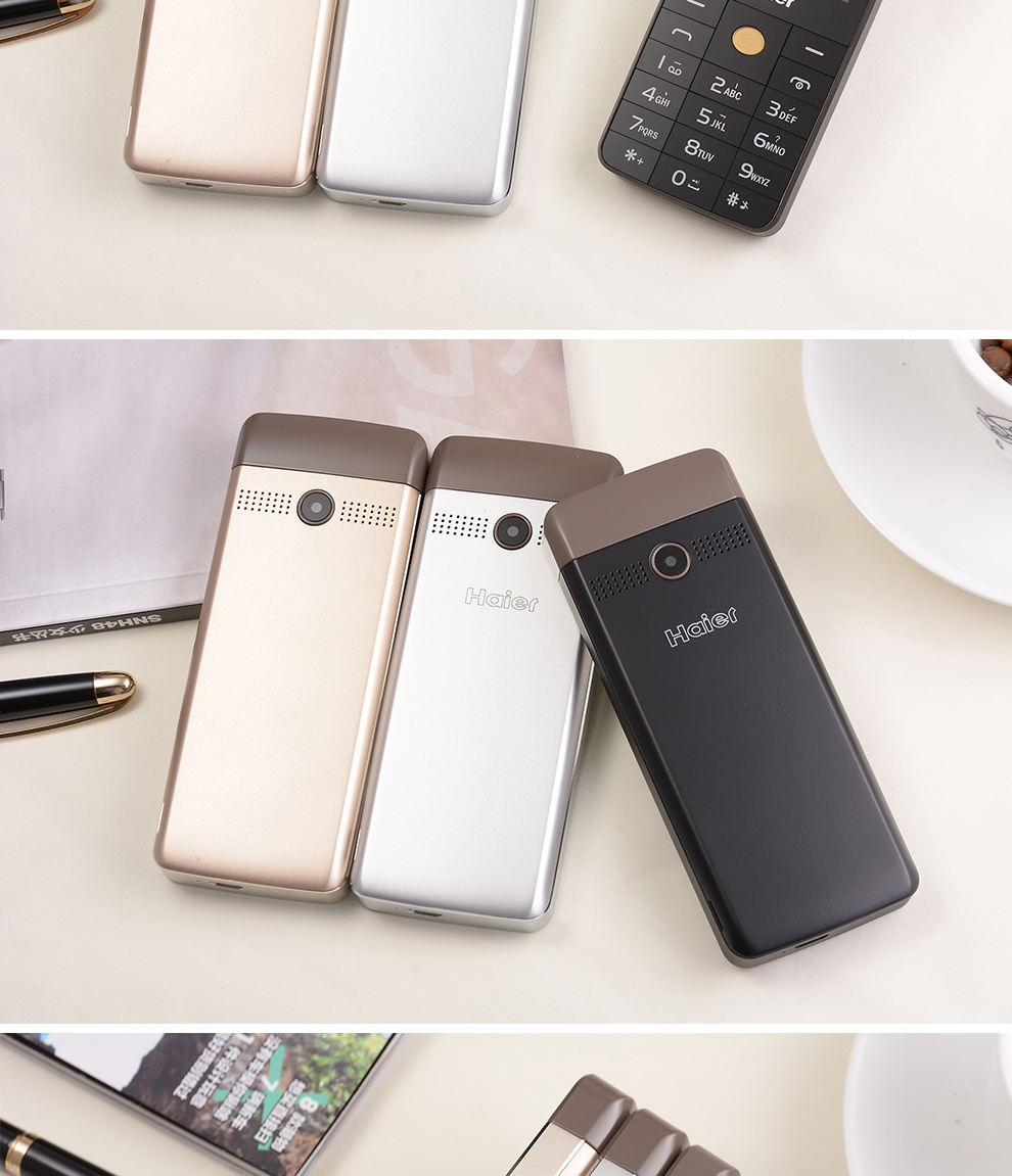 Haier/海尔 M315 移动联通2G  双卡双待老人机手机 金色