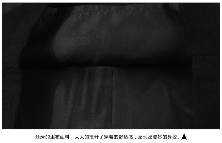 玻尔思曼 半身裙2015冬装 韩版纯色皮革拼接毛呢包臀短裙 女 黑色 M(2尺1)毛呢