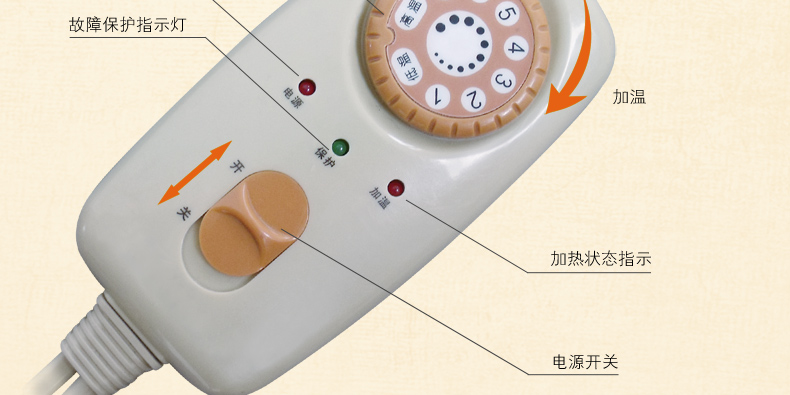 
                                        丰盈和暖碳晶电热坐垫 韩国远红外加热座垫 办公椅垫速热取暖垫 可调温节能加热垫45*45 棕色                