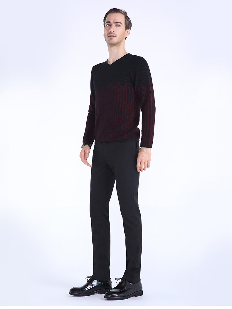 宾度(jbenato)休闲裤秋冬新款 男士加厚保暖商务休闲长裤爸爸装中年男