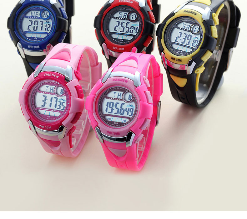 百圣牛儿童电子手表男女孩学生运动防水夜光多功能游泳中小学生小孩