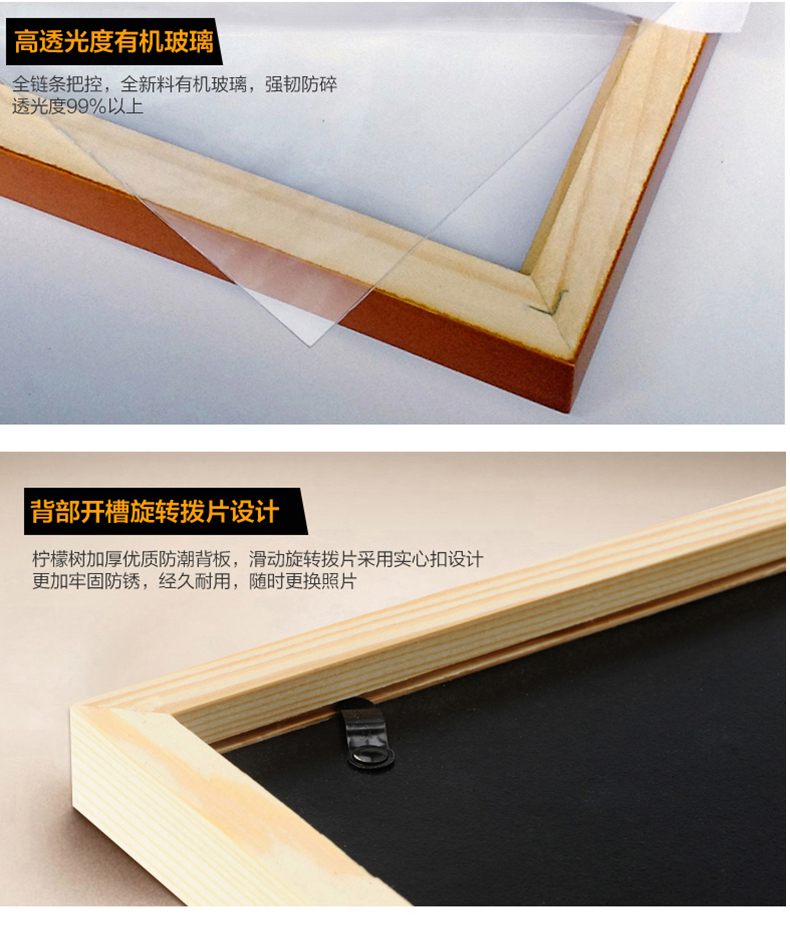 
                                        柠檬树 实木照片墙欧式相框组合相片墙创意像框简约现代挂墙 黑+白 送经典建筑画芯 7寸(8个)+10寸(3个)                