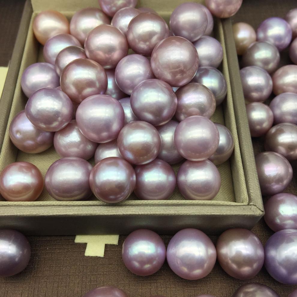 snqp_淡水珍珠特大圆珠巴洛克爱迪生散珠颗粒diy项链吊坠耳钉耳环 11