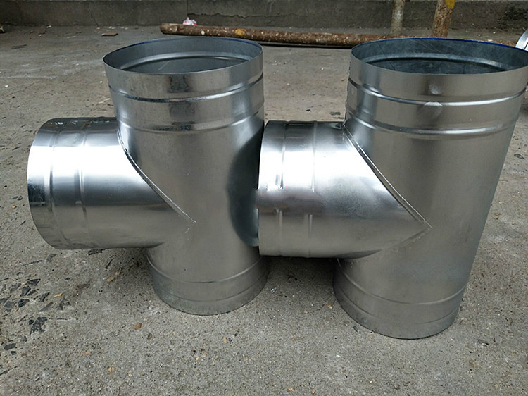 定做白铁皮t三通排烟管排气换气扇浴霸排气管排风管三通接头100-300mm