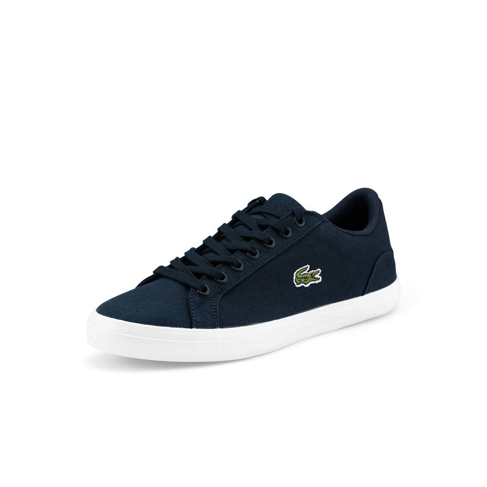 m商场同款lacoste法国鳄鱼lerond系列男鞋秋冬经典纯色帆布鞋男m1033r
