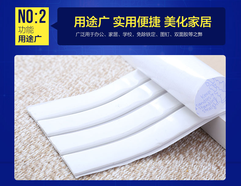 
                                        梓晨 蓝丁胶（2盒）取代钉子照片墙无痕安装 不损害墙面 75G大包装                