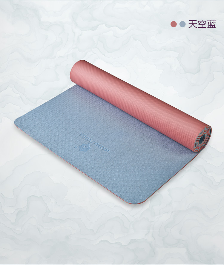 哈他专业瑜伽垫 加宽66cm环保tpe瑜珈垫男女 双面防滑运动健身垫 曼陀