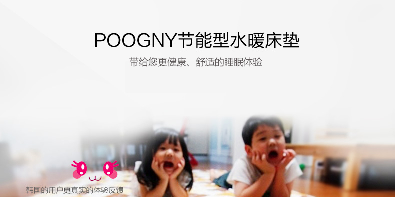 
                                        POOGNY福坤禧 韩国智能水暖毯床垫 电热毯单双人加厚电褥子 PB350CLA—紫色床垫1.8*2米                