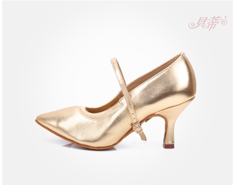 贝蒂女摩登舞鞋交谊舞广场舞国标舞华尔兹舞蹈鞋进口软皮125软底翻