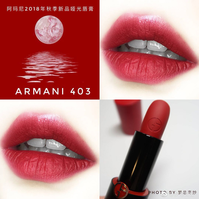 阿玛尼armani2021新款lippower长管细黑管唇膏口红21年款细黑管401