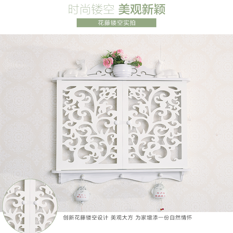 梦雅莉 白色百叶电表箱装饰画电表箱装饰遮挡箱配电箱装饰画电表箱装饰箱 真百叶大号(53*38) 10mm厚板