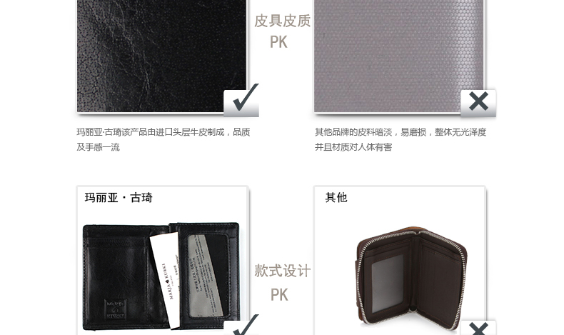 
                                        MARJA KURKI玛丽亚古琦优质软牛皮单线布纹男女通用款式名片夹7P391799                