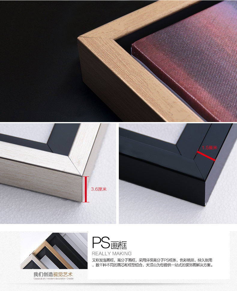 
                                        天顶山 客厅装饰画现代简约抽象画卧室墙画花卉餐厅挂画玄关壁画发财树三联画 花开富贵三联画02 50*50cm                
