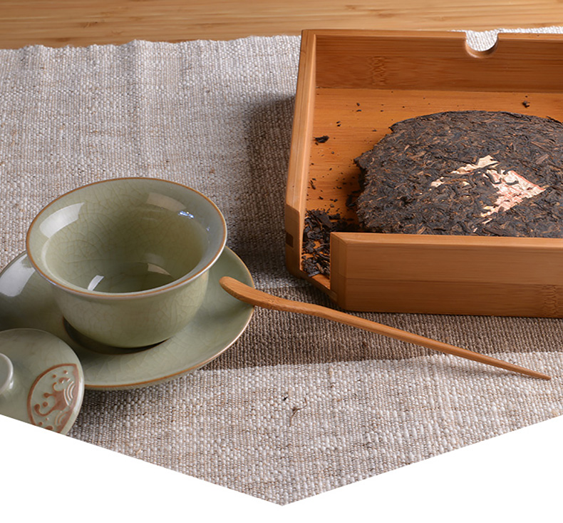 
                                        祥福 孟宗竹制茶盘分茶盒 存茶赏茶盘 多功能功夫茶具茶道配件 三层普洱茶盒茶仓 三层茶仓                