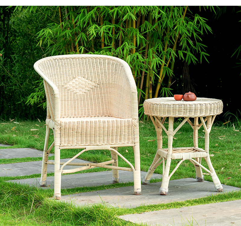 良顺真藤编藤椅子天然送货上门老人阳台休闲椅藤制藤条编制单人客厅筒