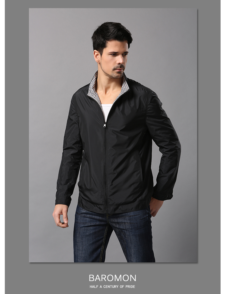 培罗蒙 baromon 夹克 1814j021 黑色170/48