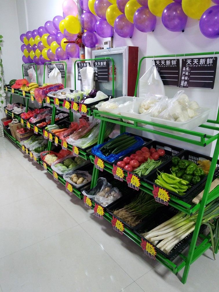(工匠时光)蔬菜货架展示架超市四层水果货架新款多功能便利店卖菜水果