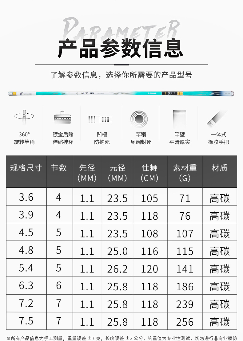 化氏茧珀臻鲤鱼竿超轻硬28调大物竿黑坑台钓手竿青草鲤鱼杆茧珀臻鲤45
